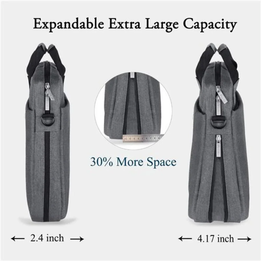 Laptop Bag Case 17 17.3 Inch Computer Sleeve Messenger Bag with Shoulder Strap